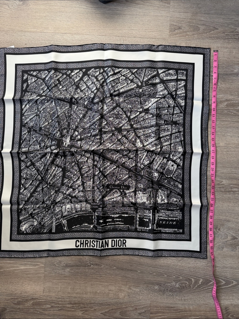 Dior Silk Black and White scarf- NEW - Picture 3 of 5